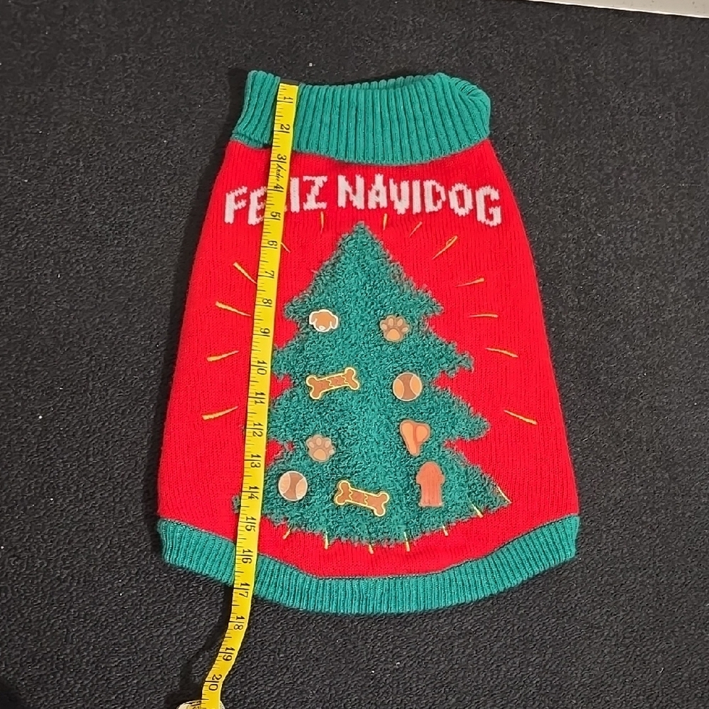 Festive Dog Sweater with Christmas Tree Design - Picture 11 of 12